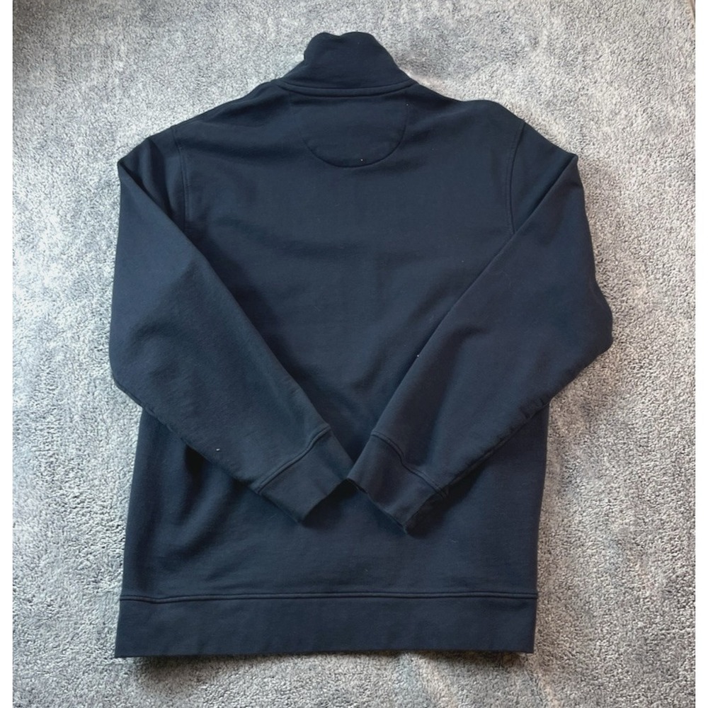 IZOD Sweater Rugby Sweatshirt Men's XL Blue Yellow Long Sleeve 1/4 Zip Preppy - Picture 8 of 8